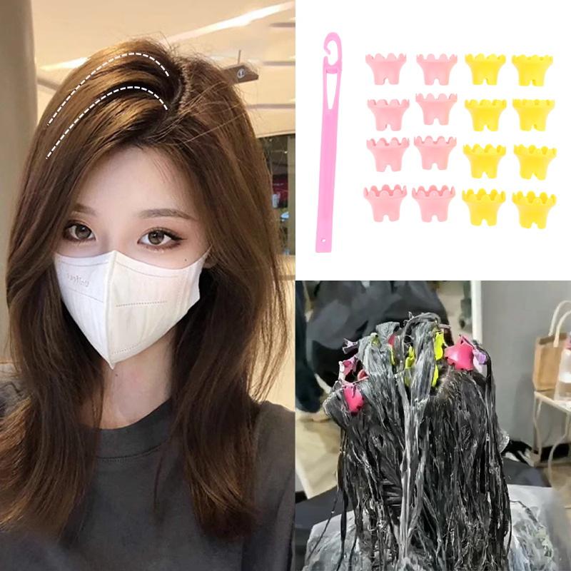Root Hook Tool - 15/18 Buah Batang Pengeriting Rambut dengan